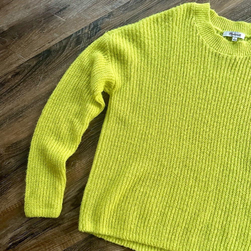 Madewell Yellow/Green Crew Neck Sweater - Picture 9 of 12